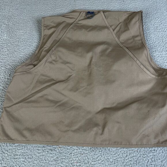 Vintage Columbia Sportswear Fly Fishing Vest Men Large Khaki Beige Tackle FM1010 - Picture 8 of 14